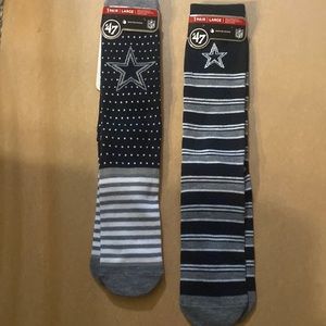 NFL DALLAS COWBOYS MOISTURE WICKING SOCKS MEN'S SHOE SZ9-13 WOMEN'S SHOE SZ10-12